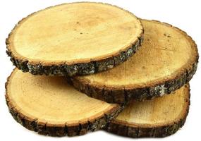 img 4 attached to 🌳 Woodlandia Basswood Wood Slices - 8 Inch Wooden Circles - 8x1 Inches (4 Pack): Natural and Versatile Craft Supplies