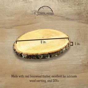 img 3 attached to 🌳 Woodlandia Basswood Wood Slices - 8 Inch Wooden Circles - 8x1 Inches (4 Pack): Natural and Versatile Craft Supplies