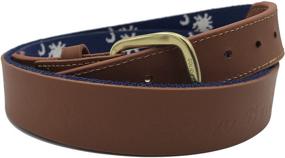 img 1 attached to 👝 Palmetto Leather Needlepoint Women's Accessories: Enhance Your Style with Charleston Belt's Charleston Belt Palmetto Leather Needlepoint Collection