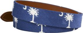 img 2 attached to 👝 Palmetto Leather Needlepoint Women's Accessories: Enhance Your Style with Charleston Belt's Charleston Belt Palmetto Leather Needlepoint Collection