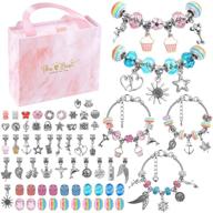 📿 craft kit for making charm bracelets - flasoo 66pcs beads set for diy bracelet jewelry making logo