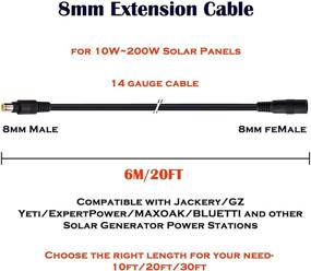 img 2 attached to iGreely удлинительный кабель 8 мм 20 футов 6 м DC 8 мм провод для солнечного генератора и панели - совместим с Jackery Goal Zero - портативная электростанция и солнечная панель 14AWG.
