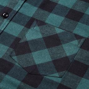 img 1 attached to 👔 Men's Black Leonal Buffalo Checkered Flannel Pocket Shirts and Clothing