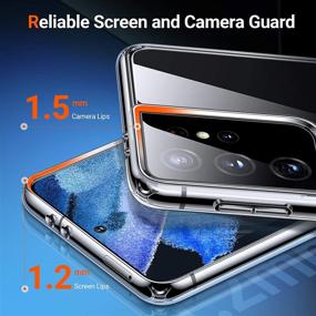 img 1 attached to 📱 TORRAS Samsung Galaxy S21 Ultra Case - Clear Diamond Design, Never Yellowing, Shockproof Back and Slim Protective Edge - Transparent