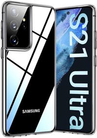 img 4 attached to 📱 TORRAS Samsung Galaxy S21 Ultra Case - Clear Diamond Design, Never Yellowing, Shockproof Back and Slim Protective Edge - Transparent