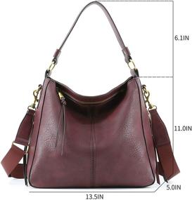 img 1 attached to Spacious Women Handbags: Stylish Hobo Shoulder Bags with Adjustable Strap and Tassel - Trendy PU Leather Purse for Every Occasion