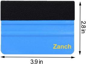 img 2 attached to 🛠️ Zanch Blue Felt Squeegee Tool for Vinyl Squeegee, Graphic Decal Wrapping, Car Film Wrap, Wallpaper Installation, Window Tinting, Craft Scraping, with Black Fabric Felt Edge - Set of 2