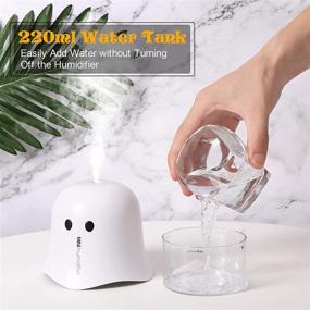 img 2 attached to 👻 DN Mini Humidifiers: Spook up Halloween Decor with USB Ultrasonic Ghost Humidifier! Ideal for Car, Bedroom, Travel & More