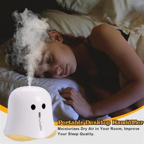 img 3 attached to 👻 DN Mini Humidifiers: Spook up Halloween Decor with USB Ultrasonic Ghost Humidifier! Ideal for Car, Bedroom, Travel & More