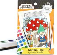 🧙 gnome life mini coloring book by adornit logo