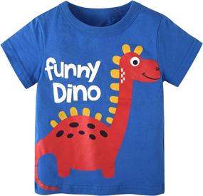 img 3 attached to 👕 Cotton T-Shirt Set for Boys' Vacation Outfits in Clothing Sets