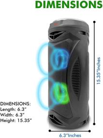 img 1 attached to 🔊 Technical Pro Portable Rechargeable 500W Bluetooth Speaker with Color Changing LED: Immersive Sound & Vibrant Lighting, 2 x 4 Woofer, 6-Hour Playtime, USB, SD Input & Dust-Proof Enclosure