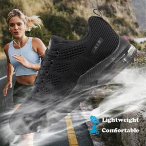 img 3 attached to 👟 Athlefit Women's Air Cushion Shoes: Lightweight Running Sneakers for Gym Workout, Jogging, and Fashionable Walking