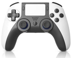 img 4 attached to 🎮 IQIKU PS4 Controller Replacement - Wireless Gamepad for PS4/Pro/Slim, Control Joystick for PStation 4 (Black+White)