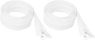 sewing sleeping bag boat cover trampoline dog bag tent zipper - heavy duty separating plastic zipper, double pull tab slider set, 36 inches, 2 pcs, white - by mandala crafts logo