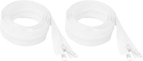 img 4 attached to Sewing Sleeping Bag Boat Cover Trampoline Dog Bag Tent Zipper - Heavy Duty Separating Plastic Zipper, Double Pull Tab Slider Set, 36 Inches, 2 PCs, White - by Mandala Crafts