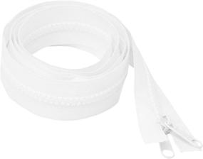 img 3 attached to Sewing Sleeping Bag Boat Cover Trampoline Dog Bag Tent Zipper - Heavy Duty Separating Plastic Zipper, Double Pull Tab Slider Set, 36 Inches, 2 PCs, White - by Mandala Crafts