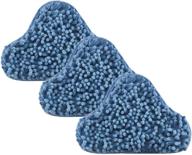 🧼 eoocvt 3pcs h2o steam mop x5 pads coral blue chenille - compatible h20 replacement, washable логотип