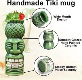 img 1 attached to Cocktail Drinkware Set with Tiki Mugs