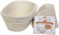 🍞 premium oval banneton basket (10 x 6 x 4 inch) with liner - ideal brotform proofing basket for crafting exquisite bread logo