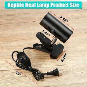 img 1 attached to 🔆 Enhanced Reptile Heat Lamp: Adjustable & Rotating 360°, 25W with 2 Lamp Holder, 3 Bulbs UVA UVB + Thermometer - Ideal for Reptiles, Lizards, Aquatic Turtles, Snakes