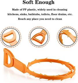 img 3 attached to Sugelary Hair Catcher Drain Clog Remover Tool - Sink Snake for Overflow 🧴 Cleaning, Brush Drain Relief Cleaner - Plumbing Snake with Gloves - Tube Drain Cleaning