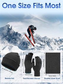 img 3 attached to Piece Winter Beanie Touchscreen Gloves Women's Accessories for Scarves & Wraps