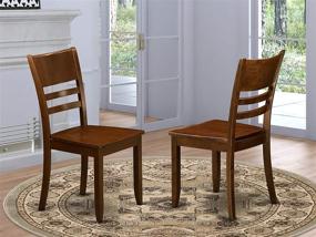 img 3 attached to 🪑 Lynfield Dining Chairs Set of 2: Solid Wood Frame & Elegant Wooden Seat - East West Furniture