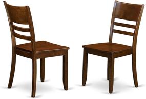 img 2 attached to 🪑 Lynfield Dining Chairs Set of 2: Solid Wood Frame & Elegant Wooden Seat - East West Furniture