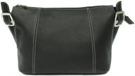 👜 piel leather medium shoulder bag in black - optimal size for versatile use logo