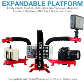 img 1 attached to 📷 Red Cam Caddie Scorpion Jr. Collapsible Stabilizing Camera/Smartphone Handle with Hot Shoe Mount - Limited Edition for Enhanced SEO