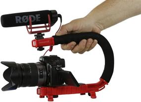 img 3 attached to 📷 Red Cam Caddie Scorpion Jr. Collapsible Stabilizing Camera/Smartphone Handle with Hot Shoe Mount - Limited Edition for Enhanced SEO