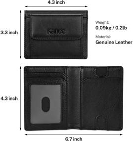 img 1 attached to 👜 Minimalist Leather Wallet and Card Holder by Kattee