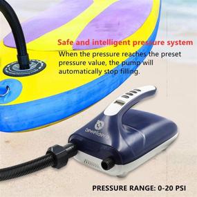 img 2 attached to 🔌 BEWELLAERO 20PSI SUP Air Pump Compressor - Intelligent Dual Stage & Auto-Off, Portable Electric Pump for Inflatable Boats, Kayak, Canoe - Stand Up Paddle Board Pump