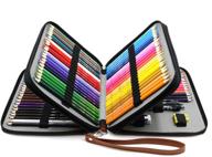 🖍️ youshares 120 slots pencil case - premium pu leather multi-layer pen bag for prismacolor, crayola, marco pens - ideal for artists, students, and makeup lovers logo