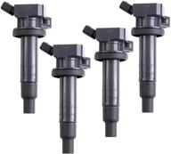 mas ignition coils compatible with toyota celica gt, corolla, matrix, mr2, pontiac vibe, chevy prizm - l4 1.8l uf247 c1249 uf315 - pack of 4 logo