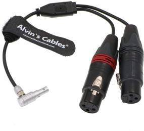 img 4 attached to Alvin's Cables Right Angle 5 Pin Male to Two XLR 3 Pin Female Audio Input Cable: Ideal for Z CAM E2 Camera