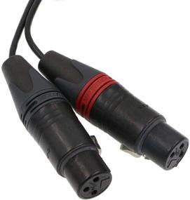 img 3 attached to Alvin's Cables Right Angle 5 Pin Male to Two XLR 3 Pin Female Audio Input Cable: Ideal for Z CAM E2 Camera