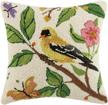 sally eckman roberts goldfinch pillow logo