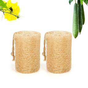 img 4 attached to 🌿 Organic Loofahs: 2-Piece Natural Exfoliating Spa Bath Set for Men and Women