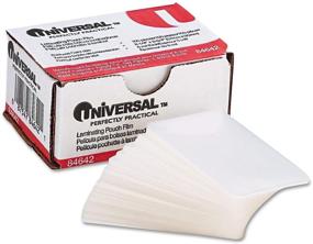 img 1 attached to 📦 Universal UNV84642 Clear Laminating Pouches, 2 1/4" x 3 3/4", 100 per Box - 2 pack