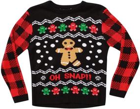 img 2 attached to Followme Ugly Christmas Sweaters for Boys (Sizes 10-12) - 68702 355: Trendy and Festive Clothing!