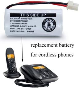 img 1 attached to 📞 BAOBIAN BT166342 BT266342 Cordless Home Phone Battery - 2 Pack 2.4V 600mAh Ni-MH