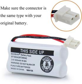 img 2 attached to 📞 BAOBIAN BT166342 BT266342 Cordless Home Phone Battery - 2 Pack 2.4V 600mAh Ni-MH
