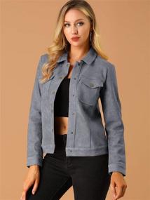 img 3 attached to 👚 Stylish Vintage Trucker Women's Clothing with Allegra Womens Pockets