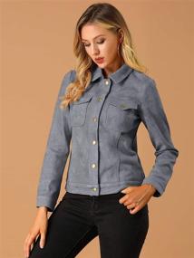 img 2 attached to 👚 Stylish Vintage Trucker Women's Clothing with Allegra Womens Pockets