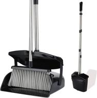 🧹 maxurry broom and dustpan set: efficient upright stand combo for home, kitchen, office, lobby floor use logo