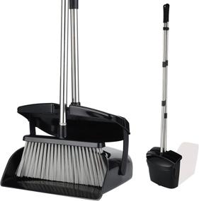 img 4 attached to 🧹 Maxurry Broom and Dustpan Set: Efficient Upright Stand Combo for Home, Kitchen, Office, Lobby Floor Use