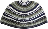 premium judaica knitted kippah: 🧶 stretchable boys' accessories of unmatched quality logo