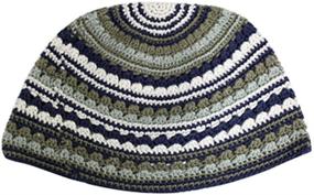 img 1 attached to Premium Judaica Knitted Kippah: 🧶 Stretchable Boys' Accessories of Unmatched Quality